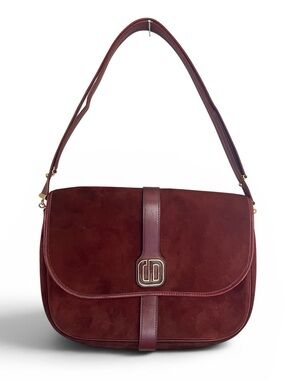 Vintage Christian Dior Suede Shoulder Bag